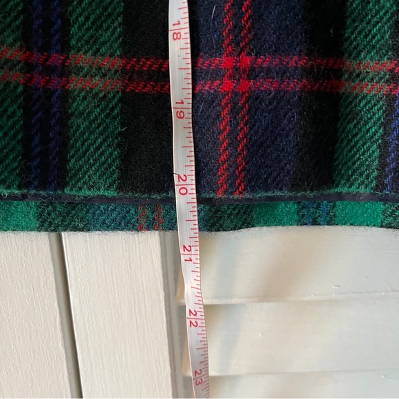 Talbots Festive Plaid Green, Red, and Blue Faux Wrap Skirt Size 16 Petite - Picture 9 of 10